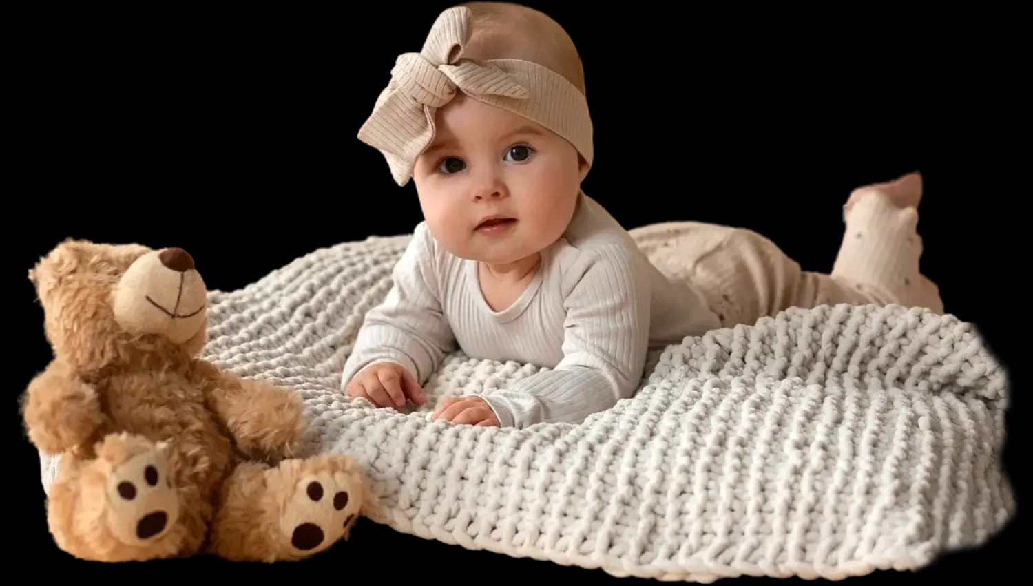 Cute Baby with Stuffed Animal